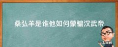 桑弘羊是谁他如何蒙骗汉武帝