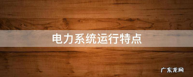 电力系统运行特点,电力系统运行特点及对电力系统的要求