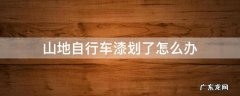 山地自行车漆划了怎么办
