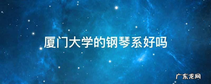 厦门大学的钢琴系好吗
