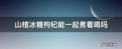 山楂冰糖枸杞能一起煮着喝吗