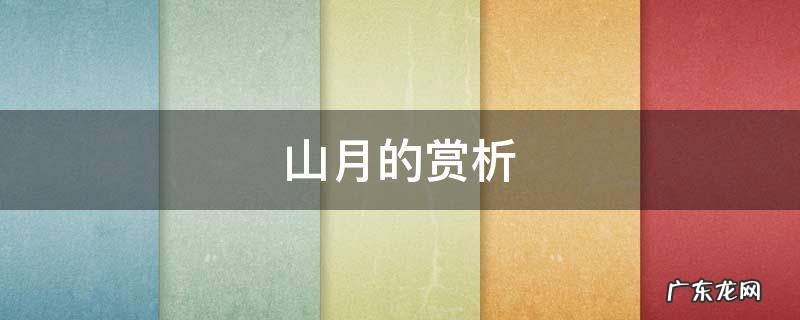 山月的赏析