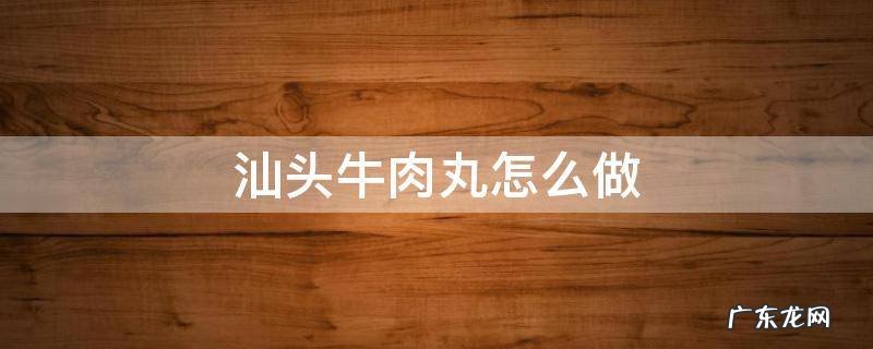 汕头牛肉丸怎么做