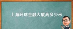 上海环球金融大厦高多少米
