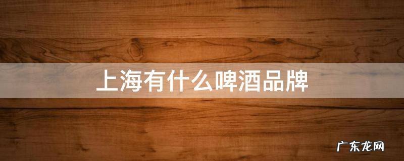 上海有什么啤酒品牌