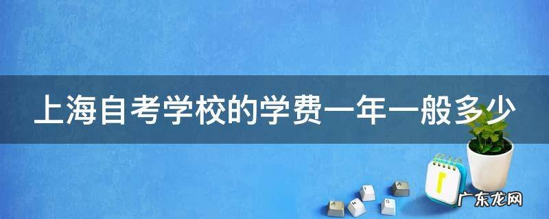 上海自考学校的学费一年一般多少