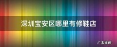 深圳宝安区哪里有修鞋店
