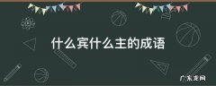 什么宾什么主的成语
