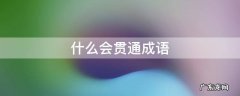 什么会贯通成语