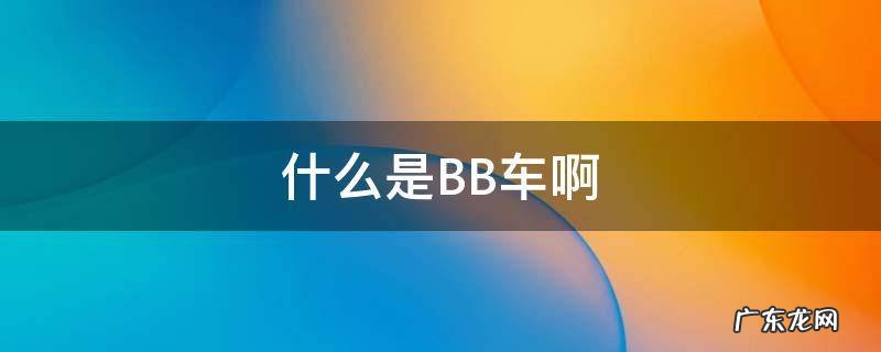 什么是BB车啊