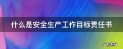 什么是安全生产工作目标责任书