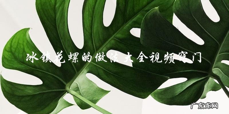 冰镇花螺的做法大全视频窍门