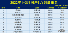 国产suv销量排行榜,第一名是它,没想到卖的这么好!