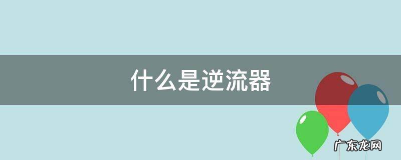 什么是逆流器