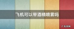 飞机可以带酒精喷雾吗,飞机上可以带酒精喷雾