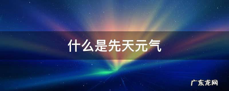 什么是先天元气
