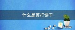 什么是苏打饼干