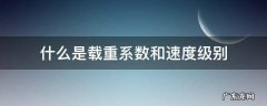 什么是载重系数和速度级别