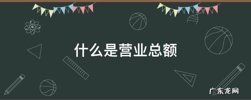 什么是营业总额