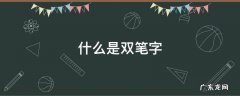 什么是双笔字