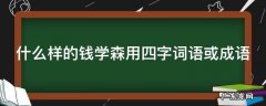 什么样的钱学森用四字词语或成语
