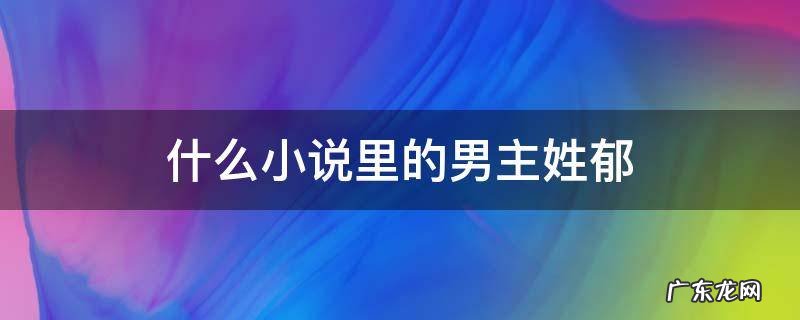 什么小说里的男主姓郁