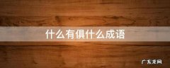 什么有俱什么成语
