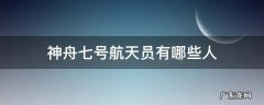 神舟七号航天员有哪些人