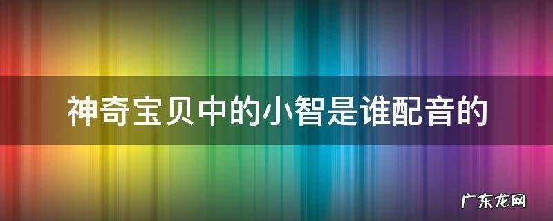 神奇宝贝中的小智是谁配音的