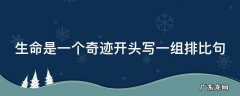 生命是一个奇迹开头写一组排比句