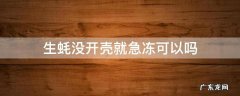 生蚝没开壳就急冻可以吗