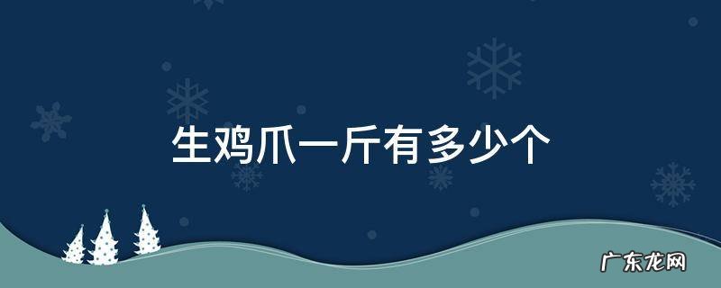 生鸡爪一斤有多少个