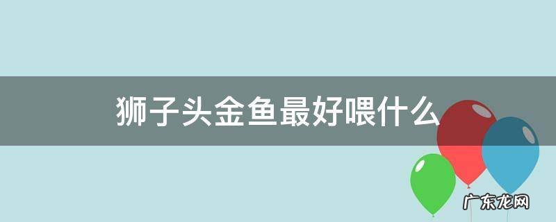 狮子头金鱼最好喂什么