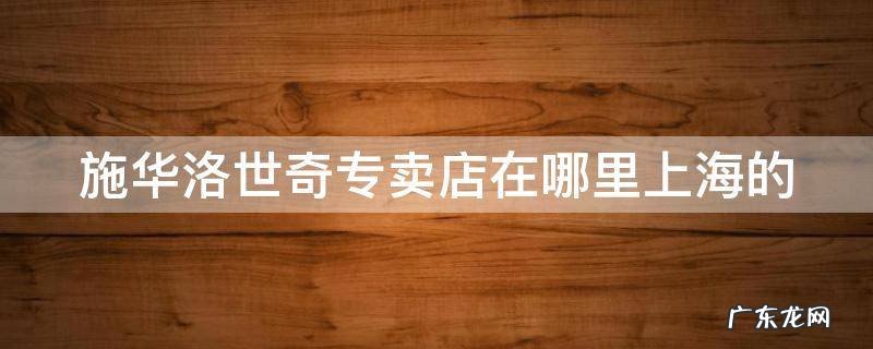 施华洛世奇专卖店在哪里上海的