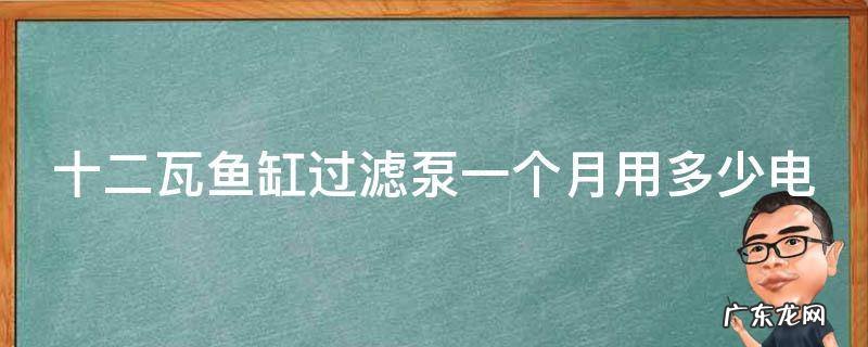 十二瓦鱼缸过滤泵一个月用多少电