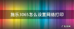 施乐3065怎么设置网络打印
