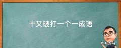 十又破打一个一成语