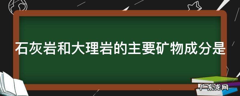 石灰岩和大理岩的主要矿物成分是