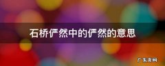 石桥俨然中的俨然的意思