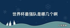 世界杯最强队是哪几个啊