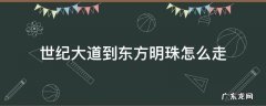 世纪大道到东方明珠怎么走