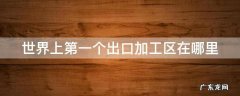 世界上第一个出口加工区在哪里