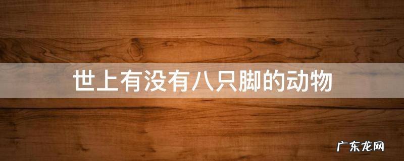 世上有没有八只脚的动物