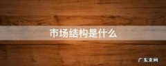 市场结构是什么