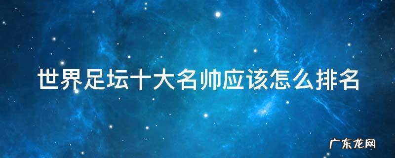世界足坛十大名帅应该怎么排名