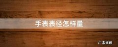 手表表径怎样量