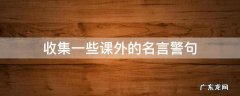 收集一些课外的名言警句