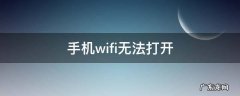 手机wifi无法打开