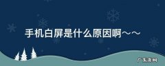 手机白屏是什么原因啊～～