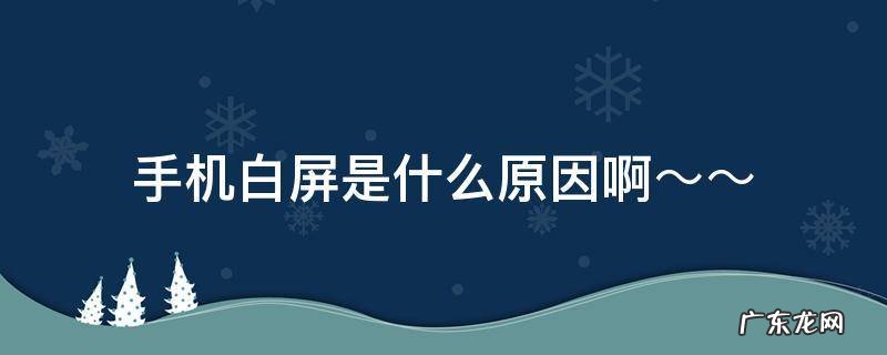 手机白屏是什么原因啊~~